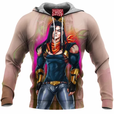 Android 17 Fleece-Hoodie, Anime Fleece-Hoodie, Dragon Ball Fleece-Hoodie