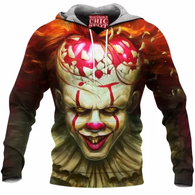 Horror Fleece-Hoodie, Pennywise Fleece-Hoodie