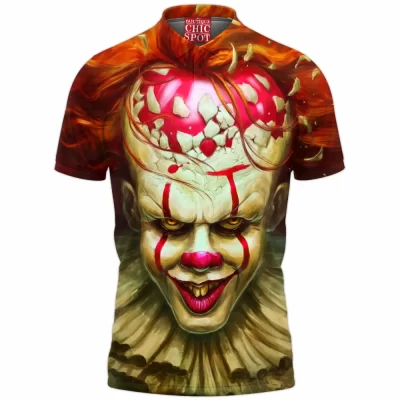 Horror Polo Shirt, Pennywise Polo Shirt