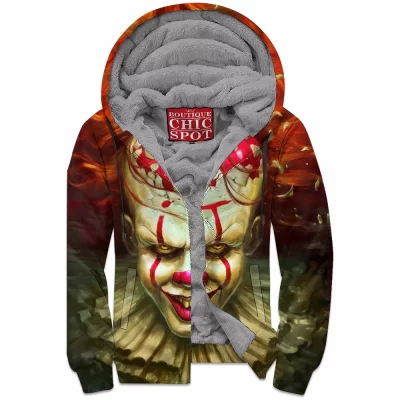 Horror Zip-Fleece-Hoodie, Pennywise Zip-Fleece-Hoodie