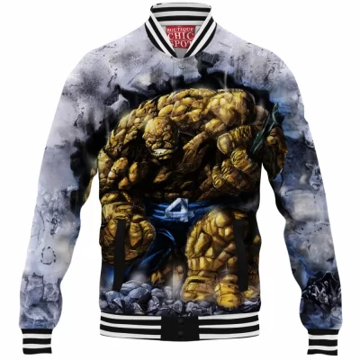 Ben Grimm Baseball-Jacket, Comic Baseball-Jacket, Fantastic Four Baseball-Jacket, The Thing Baseball-Jacket