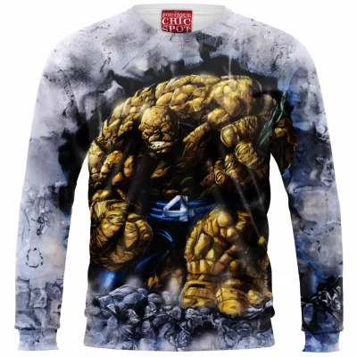 Comic Zip Sweatshirt, The Thing Zip Sweatshirt, Ben Grimm Zip Sweatshirt, Fantastic Four Zip Sweatshirt