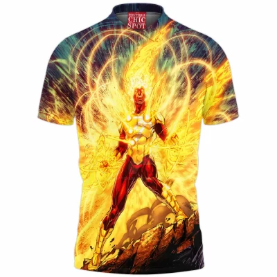 Comic Polo Shirt, Firestorm Polo Shirt