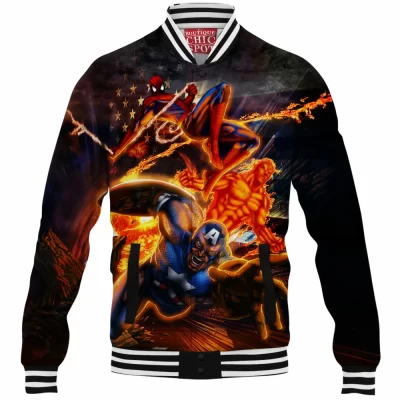 Avengers Baseball-Jacket, Comic Baseball-Jacket