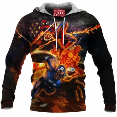 Avengers Fleece-Hoodie, Comic Fleece-Hoodie
