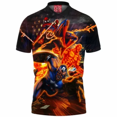 Avengers Polo Shirt, Comic Polo Shirt