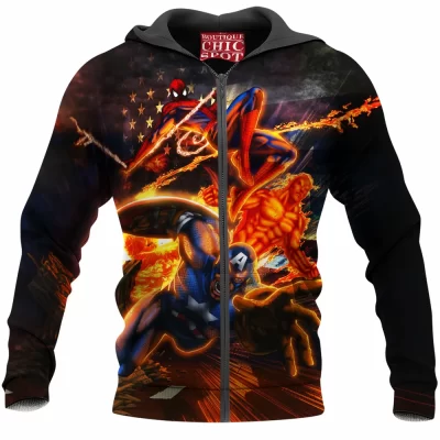 Avengers Zip-Hoodie, Comic Zip-Hoodie