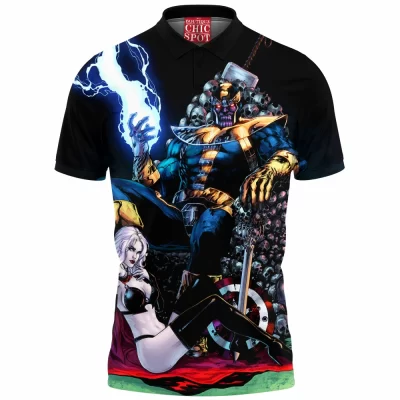 Comic Polo Shirt, Lady Death Polo Shirt, Thanos Polo Shirt