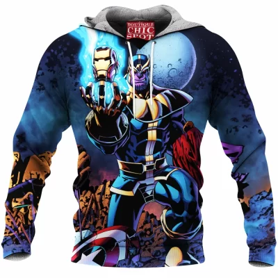 Comic Fleece-Hoodie, Thanos Fleece-Hoodie