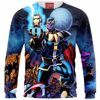 Comic Zip Sweatshirt, Thanos Zip Sweatshirt