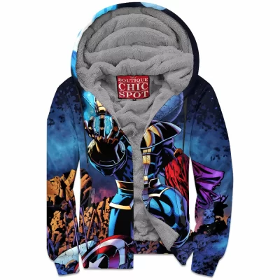 Comic Zip-Fleece-Hoodie, Thanos Zip-Fleece-Hoodie