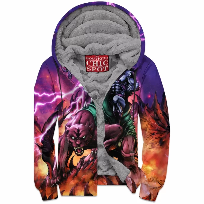 He Man Skeletor Zip Fleece Hoodie