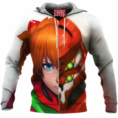 Anime Girl Fleece-Hoodie, Anime Fleece-Hoodie