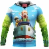 Anime Fleece-Hoodie, Ponyo Fleece-Hoodie, Ghibli Fleece-Hoodie