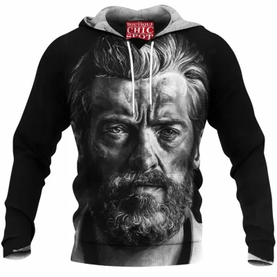 Comic Fleece-Hoodie, Logan Fleece-Hoodie, Wolverine Fleece-Hoodie, X-men Fleece-Hoodie