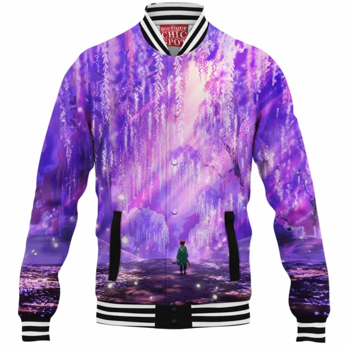 Demon Slayer Wisteria Baseball Jacket