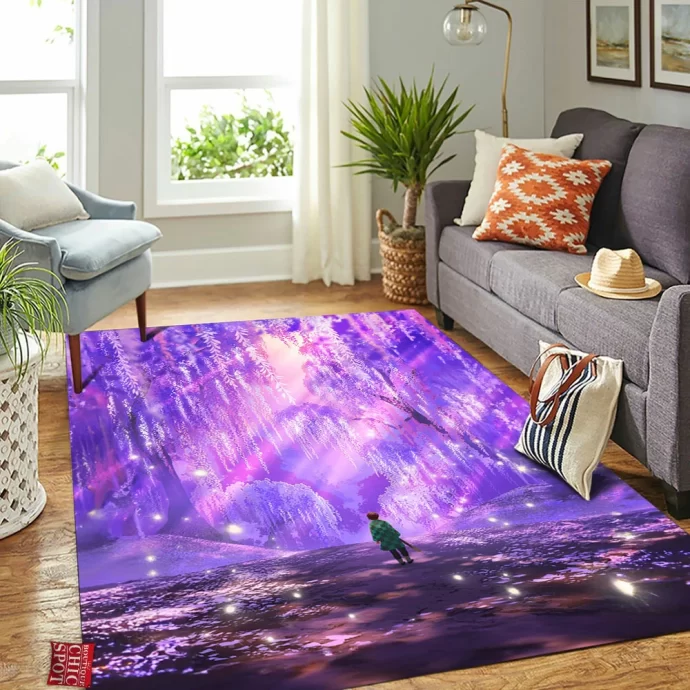 Demon Slayer Wisteria Rectangle Rug