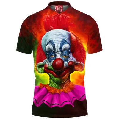 Horror Polo Shirt, Killer Klowns Polo Shirt, Outer Space Polo Shirt