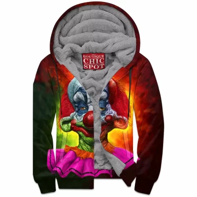 Horror Zip-Fleece-Hoodie, Killer Klowns Zip-Fleece-Hoodie, Outer Space Zip-Fleece-Hoodie
