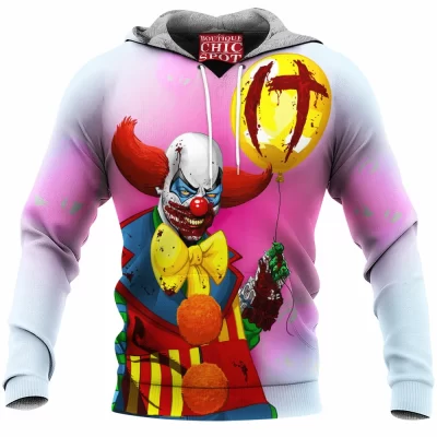 Horror Fleece-Hoodie, Pennywise Fleece-Hoodie