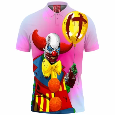 Horror Polo Shirt, Pennywise Polo Shirt