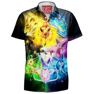 Anime Hawaiian-Shirt, Eevee Hawaiian-Shirt, Pokemon Hawaiian-Shirt