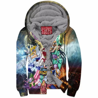 Anime Zip-Fleece-Hoodie, Saint Seiya Zip-Fleece-Hoodie
