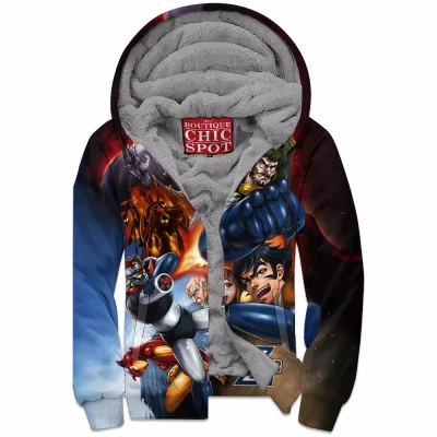 Anime Zip-Fleece-Hoodie, Mazinger Z Zip-Fleece-Hoodie
