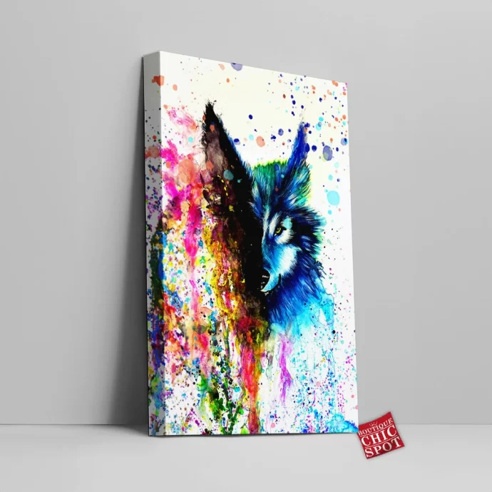 Space Wolf Canvas Wall Art