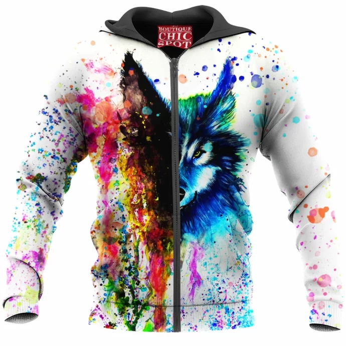 Space Wolf Zip Hoodie