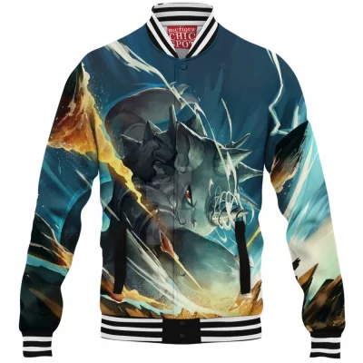 Anime Baseball-Jacket, Rhydon Baseball-Jacket, Pokemon Baseball-Jacket