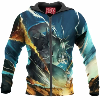Anime Zip-Hoodie, Rhydon Zip-Hoodie, Pokemon Zip-Hoodie