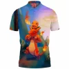 Anime Polo Shirt, Charmander Polo Shirt, Pokemon Polo Shirt