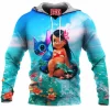 Animation Fleece-Hoodie, Stitch Fleece-Hoodie, Disney Fleece-Hoodie