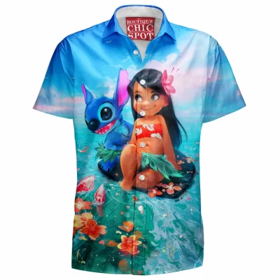 Animation Hawaiian-Shirt, Stitch Hawaiian-Shirt, Disney Hawaiian-Shirt