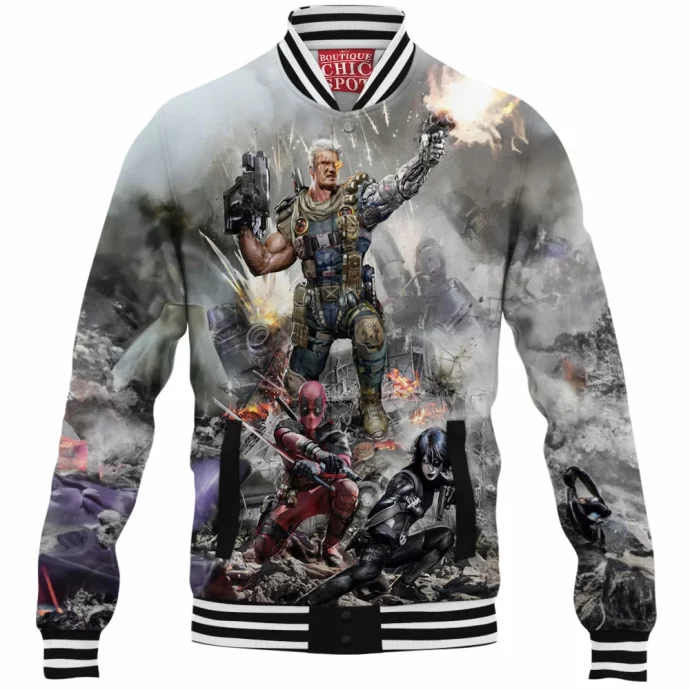 Deadpool And Cable Baseball Jacket