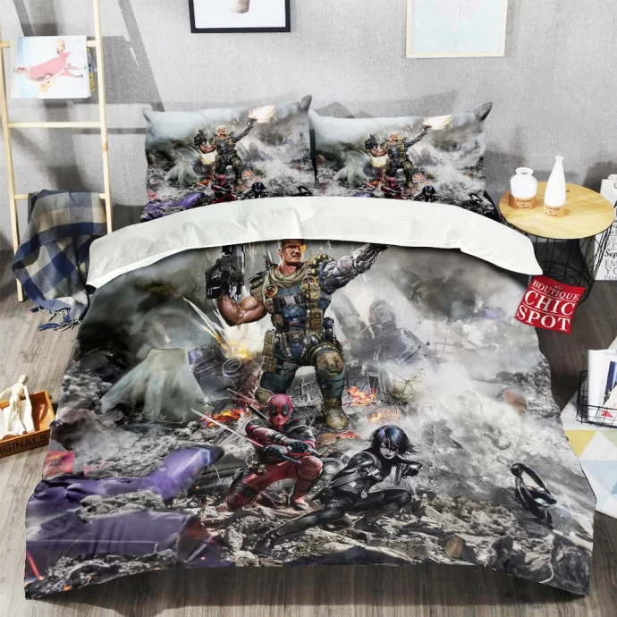 Deadpool And Cable Bedding Set