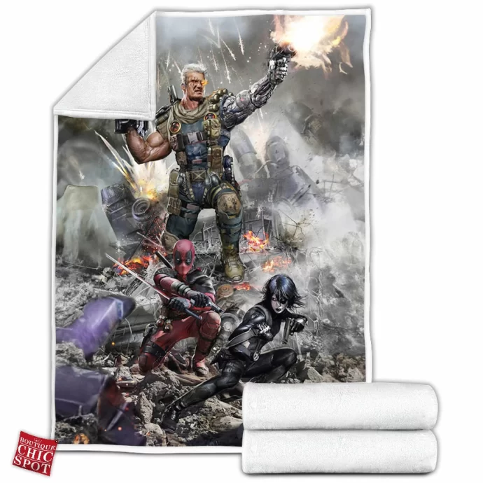 Deadpool And Cable Fleece Blanket