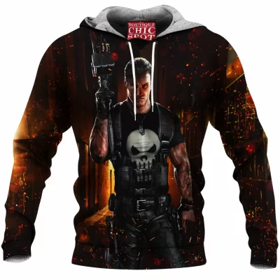 Comic Fleece-Hoodie, Punisher Fleece-Hoodie