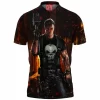 Comic Polo Shirt, Punisher Polo Shirt
