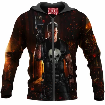 Comic Zip-Hoodie, Punisher Zip-Hoodie