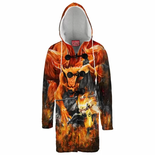 Naruto and Kurama Hooded Cloak Coat