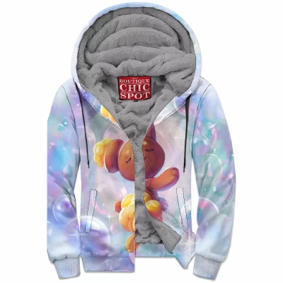 Anime Zip-Fleece-Hoodie, Pokemon Zip-Fleece-Hoodie, Buneary Zip-Fleece-Hoodie