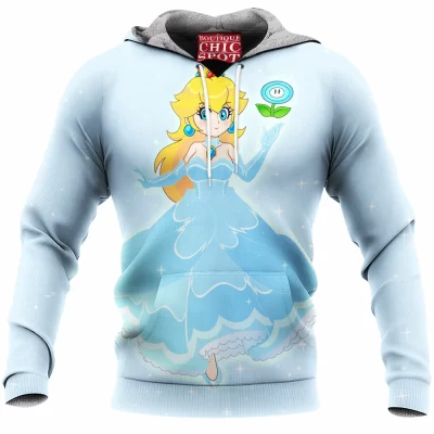 Game Fleece-Hoodie, Mario Fleece-Hoodie, Princess Peach Fleece-Hoodie