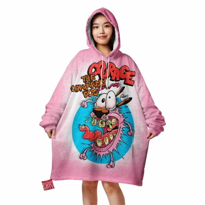 Courage the Cowardly Dog Blanket Hoodie