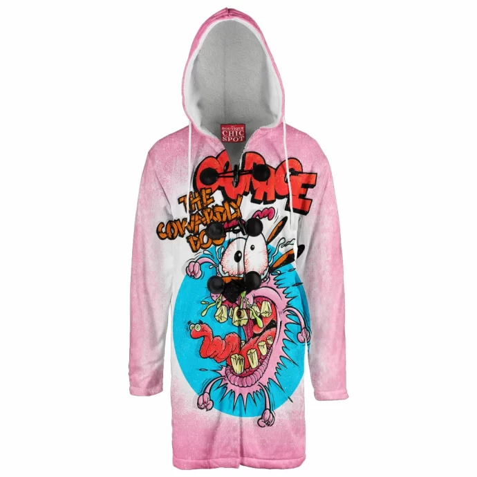 Courage the Cowardly Dog Hooded Cloak Coat