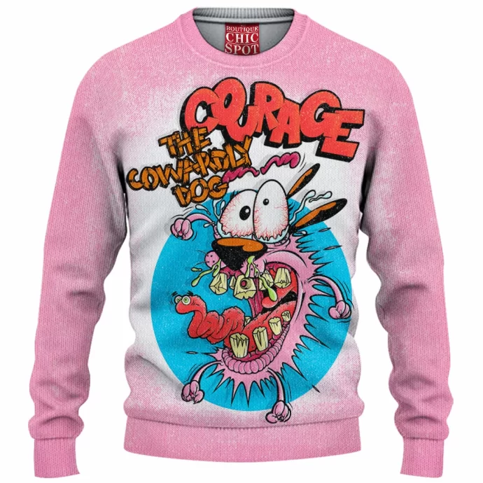 Courage the Cowardly Dog Knitted Sweater