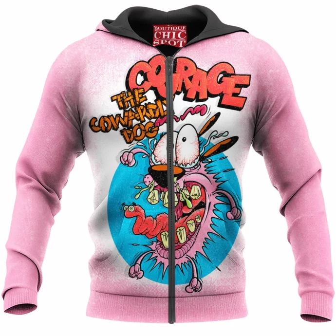 Courage the Cowardly Dog Zip Hoodie