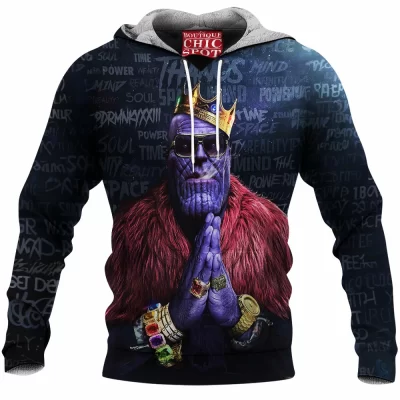 Comic Fleece-Hoodie, Thanos Fleece-Hoodie