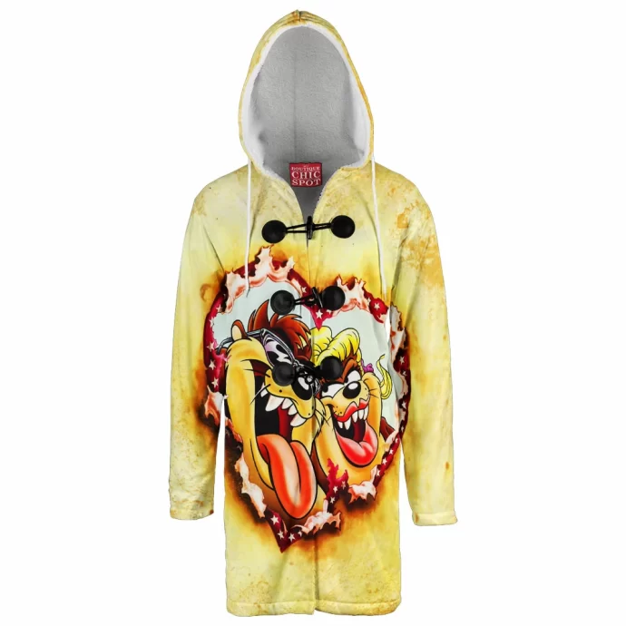 Taz Cartoon, Animation Hooded Cloak Coat